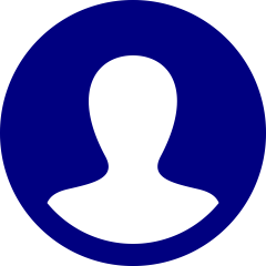 A White Color Person Silhouette on a Blue Background