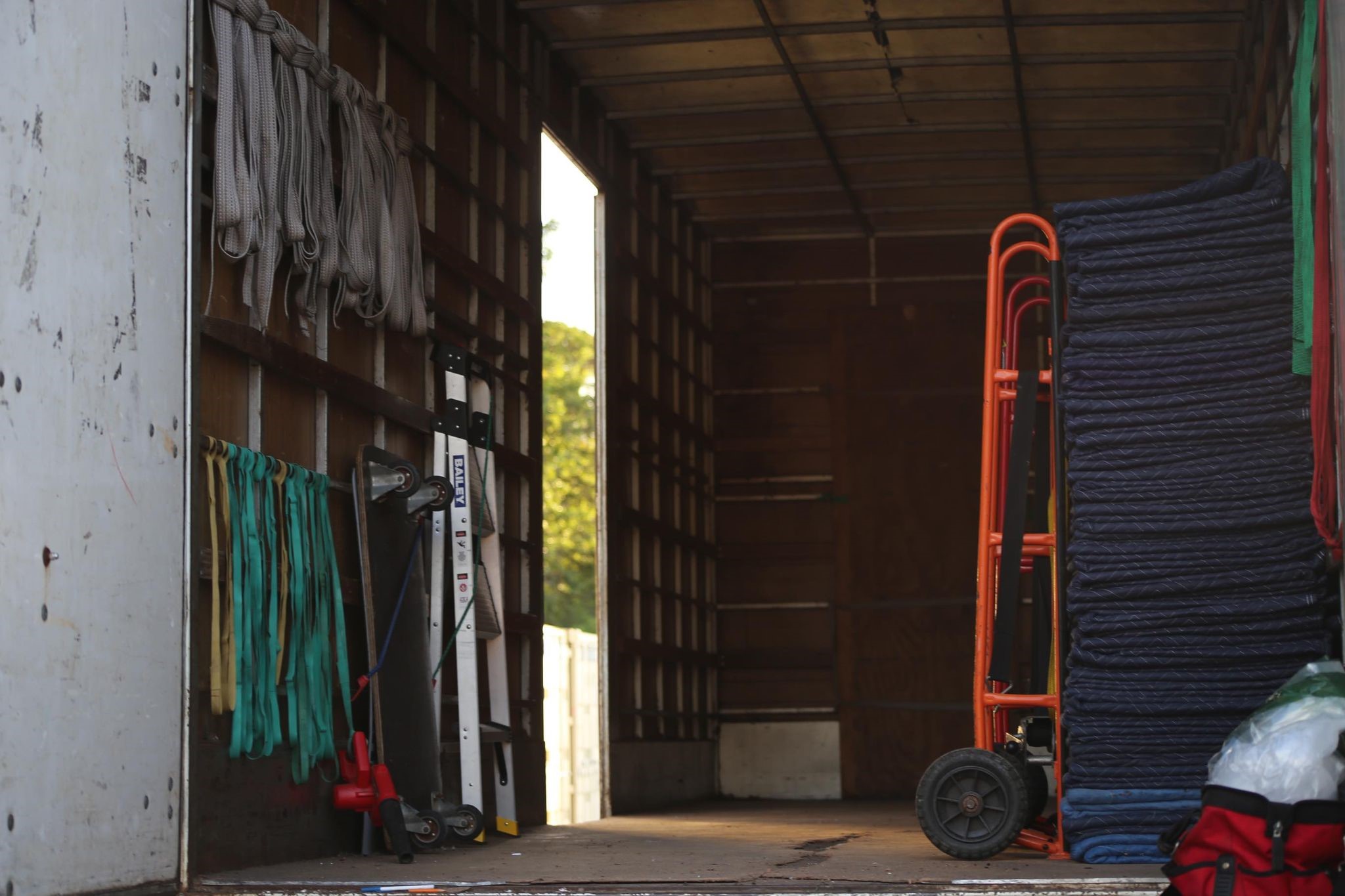 A Moving Tools Wearhouse in Dark